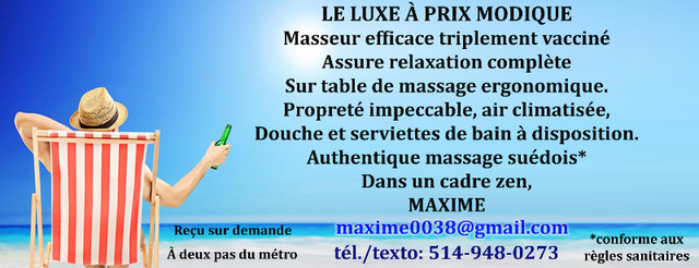 Excellent Massage* par Homme dans Santé et beauté à Ville de Montréal