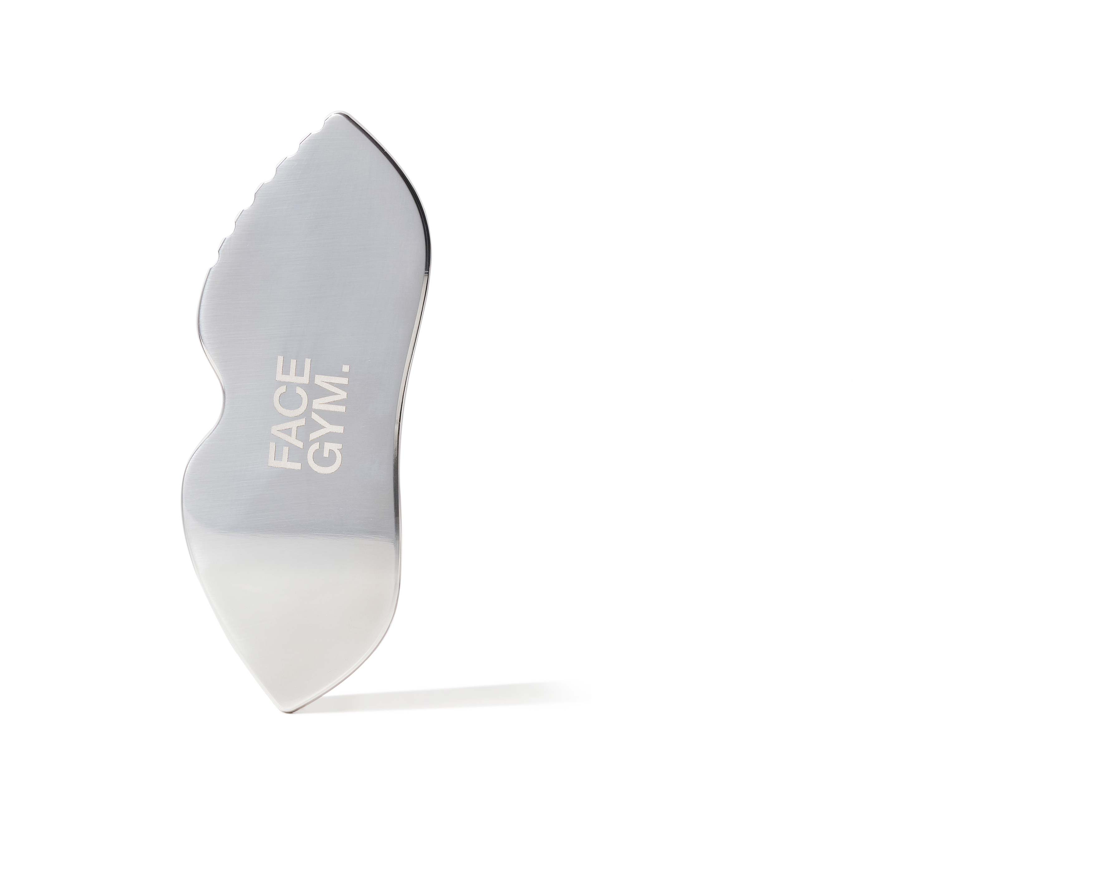 The Face Gym Multi-Sculpt High Performance Gua Sha hugs the face’s contours for effective massage and draining