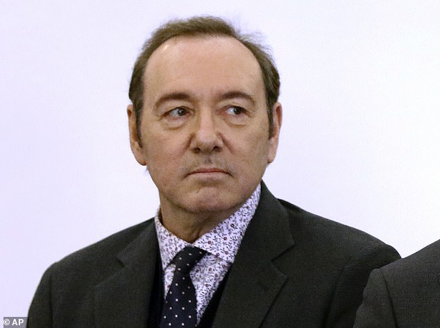 Kevin Spacey is seen in Massachusetts court in January to face indictment. Those charges were dropped by prosecutors in July