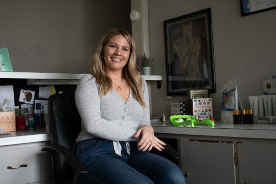 Samantha McCurdy created SIM Therapy LLC, where she works at neuromuscular massage therapy. She said she enjoys hearing from clients how she's helped relieve their pain.